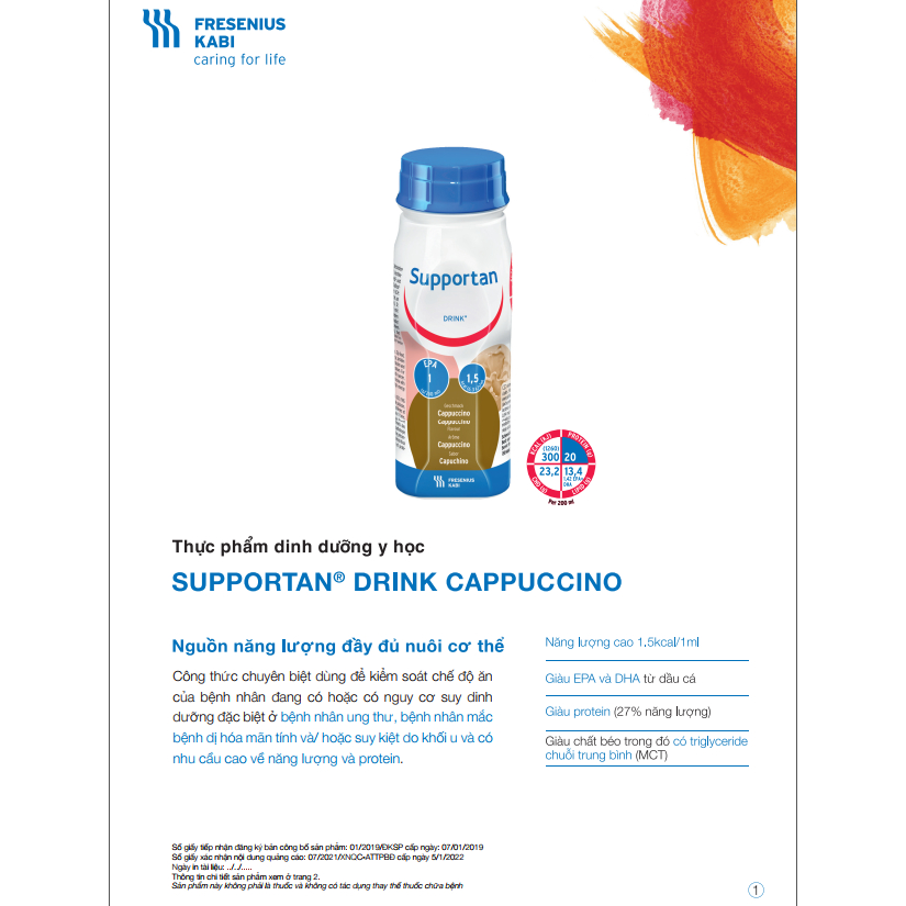"Sữa Supportan Drink: Dinh dưỡng đặc biệt nhập khẩu từ Đức cho bệnh nhân ung thư"