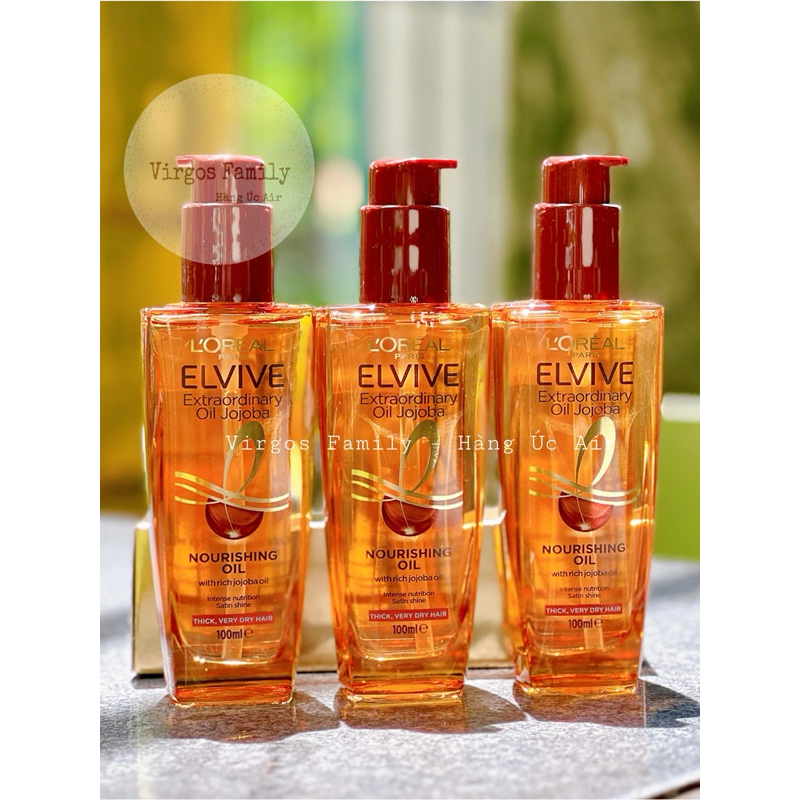 Tinh dầu dưỡng tóc Loreal Elvive Jojoba Oil nuôi dưỡng phục hồi tóc khô xơ và hư tổn 100ml
