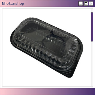 Set 100 Hộp/50 Hộp nhựa đế đen chữ nhật HT17 đựng bánh mì bơ tỏi phô mai Hàn Quốc, bánh bông lan trứng muối - Nhotimshop