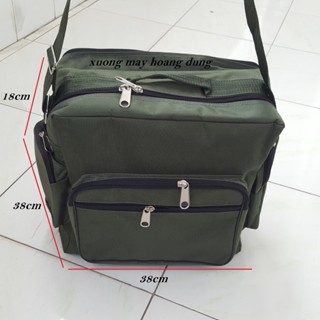 Túi đựng đồ nghề dáng vuông loại dày chắc chắn tay khóa inox full 12 ly _ Túi dụng cụ (Thợ Điện)