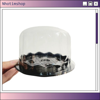 Set 100 Hộp/50 Hộp nhựa tròn H15 kèm nắp dùng đựng bánh kem, bánh bông lan HT15 - Nhotimshop