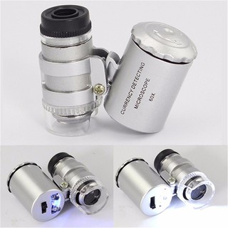 Kính lúp mini 60X V1, có đền led chiếu sáng