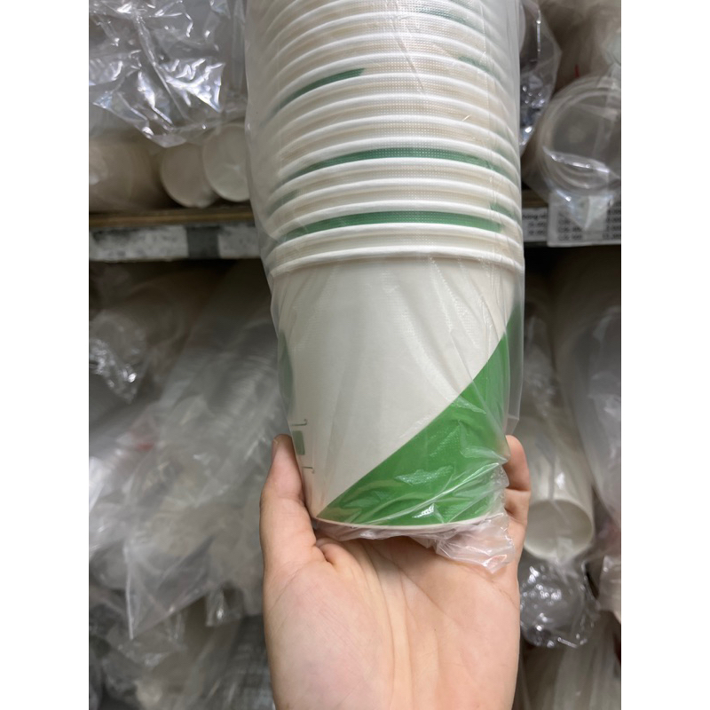 100 cốc giấy, bát giấy dùng 1 lần 480ml (không nắp)