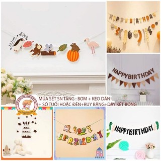 (MIỄN SHIP)[ Mẫu mới] Dây chữ happy birthday dây treo sinh nhật,trang trí sinh nhật phong cách Hàn Quốc,Dây treo sticker