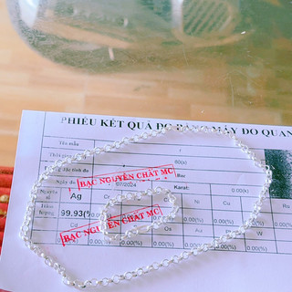 Bộ vòng chó bé, bạc nguyên chất