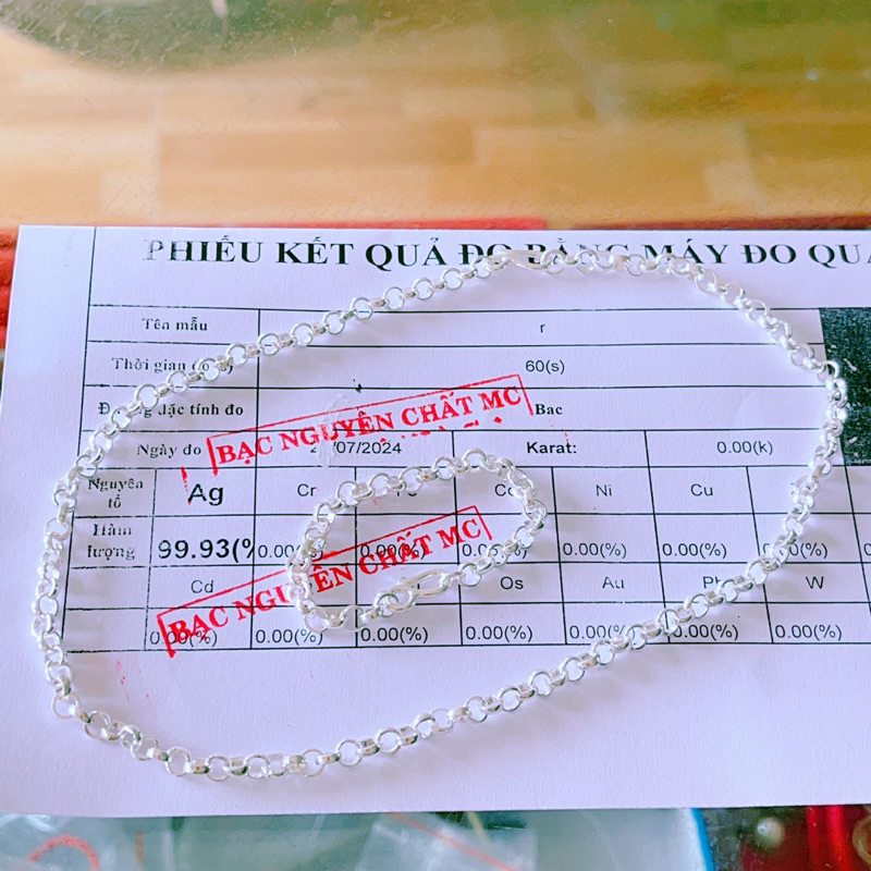 Bộ vòng chó bé, bạc nguyên chất
