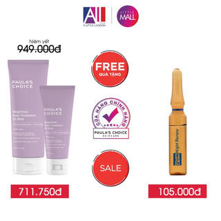 Kem dưỡng thể mịn da, giảm mụn 2% BHA Paula's Choice weightless body treatment TẶNG Ampoule Martiderm (Nhập khẩu)