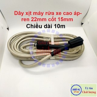 Dây cao áp máy rửa xe 10m- ren trong 22mm