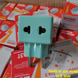  Ổ chia điện thông minh SOPOKA  - model: P15X - Đầu nối điện 1 chia 2 cửa có ổ cắm 3 chấu tiện lợi 