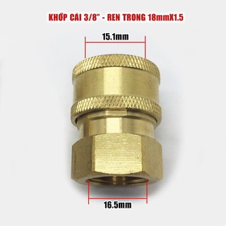 Khớp nối nhanh CÁI 3/8 in - ren TRONG M18 lõm