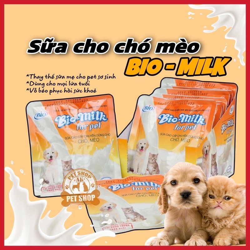 Sữa cho chó, mèo con Bio Milk 100gr