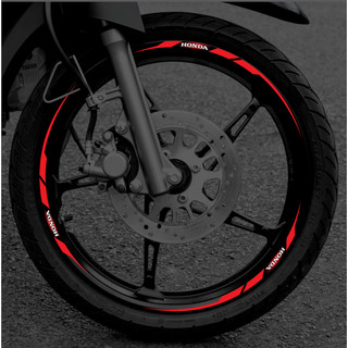 Tem chỉ dán vành niềng bánh mâm dòng xe Honda phản quang 3M cao cấp màu đỏ, trắng, vàng, đồng, xanh