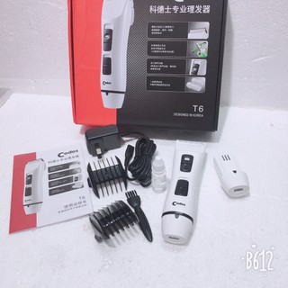 Tông Đơ Cắt Tóc 2 Pin CODOS T6 ( Hàng Chính Hãng)
