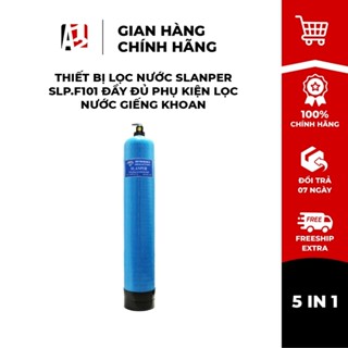 [Combo] CỘT LỌC THÔ COMPOSITE 1054 FULL Van + VẬT LIỆU SLANPER - Lọc nước giếng khoan nhiễm sắt phèn