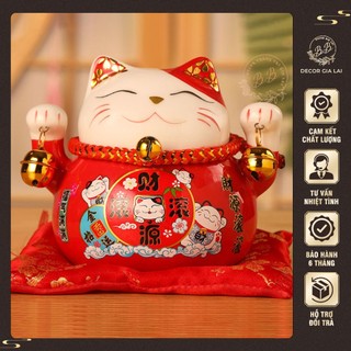  Mèo Thần Tài Mini Cao 11cm  Mèo May Mắn Chiêu Tài Hút Lộc Trang trí  Quà Tặng Khai Trương ... 