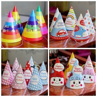 Set 6 mũ sinh nhật cho bé