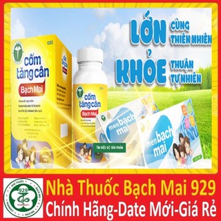 Bộ đôi Cốm tăng cân và Men sống BẠCH MAI giúp bé ăn ngon,tăng hấp thu ở trẻ biếng ăn,chậm lớn,tăng cân nhanh TC new