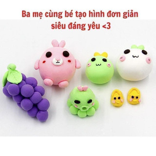Sét 12 gói đất nặn, đất sét nhật Soft Clay tự khô