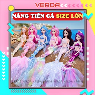 Búp bê nàng tiên cá barbie ariel mermaid bjd có khớp cho bé gái, lớn loại to dễ thương đồ chơi baby VERDA