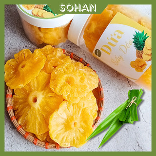 Thơm (Dứa) Sấy Dẻo  Nguyên Miếng, Vị Ngọt Tự Nhiên, Thơm Ngon - Sohan Food