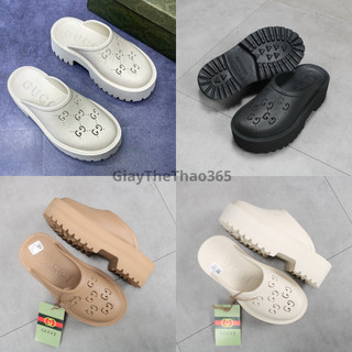 Dép sục Gucci nữ nữ độn đế tăng chiều đúc cao su tôn dáng 5cm cực êm chân, bản cao cấp ful -giaythethao365