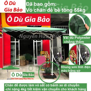 Ô Dù Lệch Tâm Mái Vuông 2M5X2M5 (Đã Bao Vỏ gồm chân đế) Sản Phẩm Nhập Khẩu Cao Cấp- Bảo Hành 1 năm