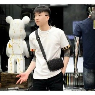 Áo thun BBR nam chất vải cotton dày dặn thoáng mát phối viền tay áo cao cấp