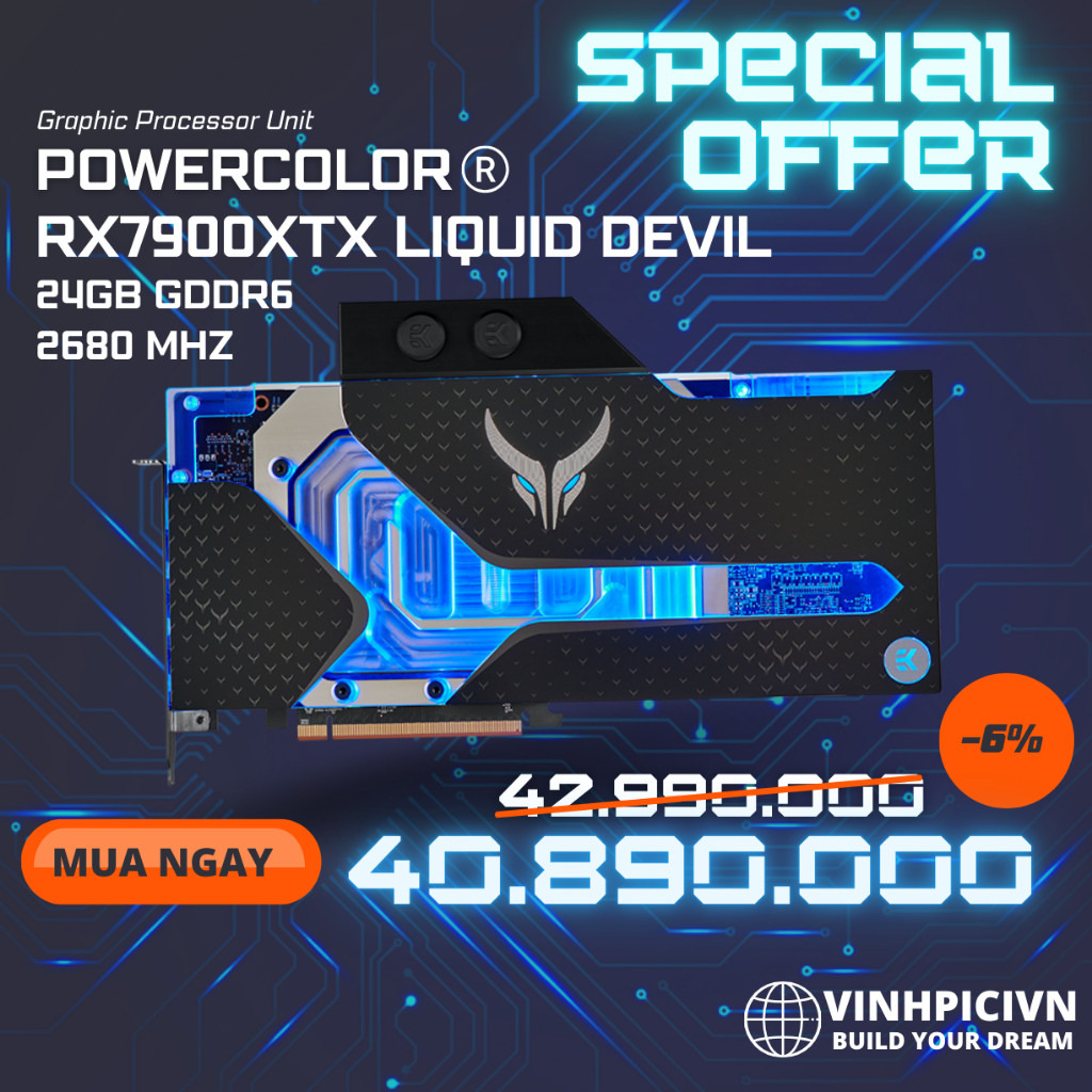 Card màn hình POWERCOLOR RX 7900XTX LIQUID DEVIL [NEW]