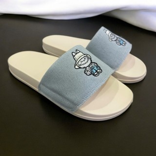 Dép nam nữ Unisex quai ngang LABUBU thêu nổi sắc nét chất liệu API êm chân thoáng khí siêu bền D7782