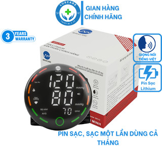 Máy đo huyết áp cổ tay Wavecare B01C - Pin Lithium sạc (Giọng nói Tiếng Việt)