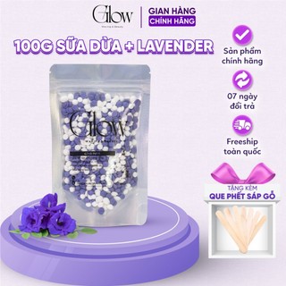  Sáp Wax Lông Mix Lavender + Sữa Dừa Túi 100gr Chuyên Dùng Wax Bikini Nách GLOWWAXING CHE TÊN 