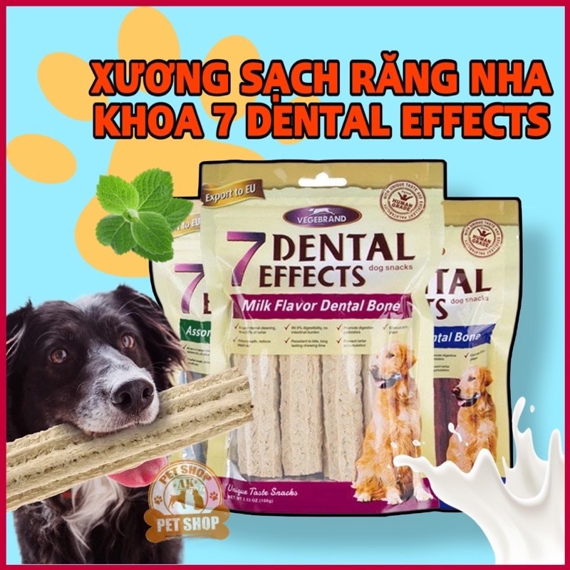 [ 100g ] Bánh Thưởng Sạch Răng Nha Khoa Vị Sữa 7 Dental Effects Vegebrand