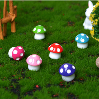 TT26 - nấm nhiều màu mini trang trí tiểu cảnh sen đá, xương rồng, bonsai, cây để bàn