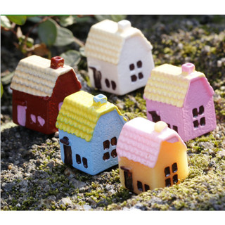 Tt30 - ngôi nhà làng mini trang trí tiểu cảnh sen đá xương rồng cây để bàn