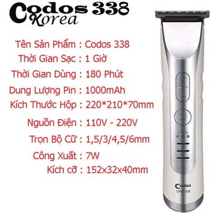 Tông Đơ Chấn Viền Codos CHC 338 Cao Cấp