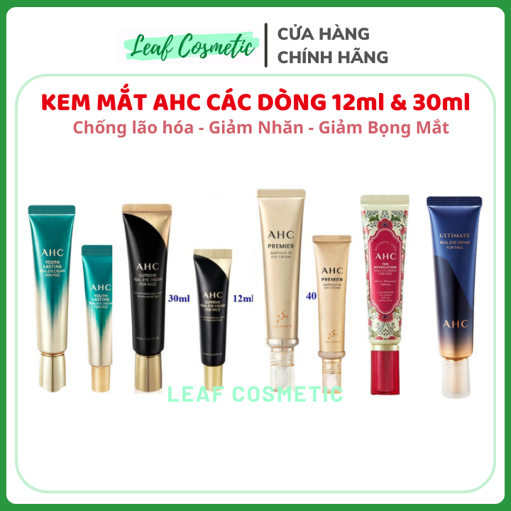 [ 12ml - 30ml ] Kem Mắt AHC Ageless Real Eye Cream For Face