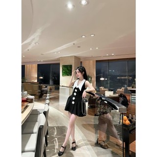 VÁY TIỂU THƯ HOA TRÀ CỔ NHỌN CHẤT MÌ NỈ HOT  - HÀNG CAO CẤP N
