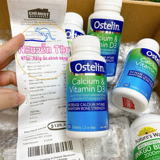 Canxi bầu, sau sinh ostelin 130 viên, 300 viên, calcium và vitamin d3 ostelin úc