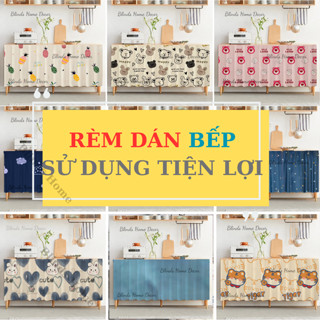 Rèm dán kệ bếp, rèm dán tủ bếp, rèm che bếp gas, với nhiều họa tiết đáng yêu Muse.store TẶNG KEO DÁN MIỄN PHÍ