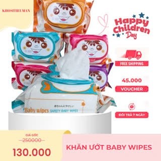 Combo 10 gói khăn ướt baby wipes 600gram an toàn cho be - kho sỉ tiểu mẫn
