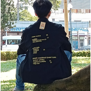 Áo Khoác Jean nam nữ Unisex in chữ Cocktails mềm mại sang trọng, Mua Ngay