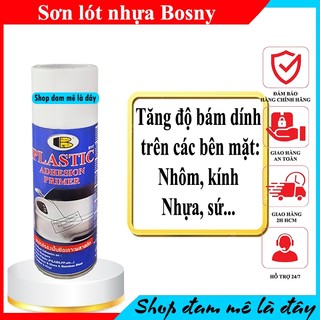 Sơn xịt lót nhựa cao cấp plastic primer Bosny
