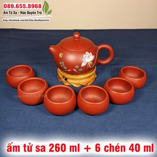 Ấm Trà Tử Sa tây thi Hồng Liên Nguyệt Nga (nghi hưng) -ấm tử sa nghi hưng-pha trà,trà đạo-khaytradao