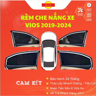 Rèm Che Nắng Loại 1 Chính Hãng Mr Ô Tô ,Thiết Kế Cho Xe Toyota Vios 2019-2024  Bảo Hành 24 Tháng