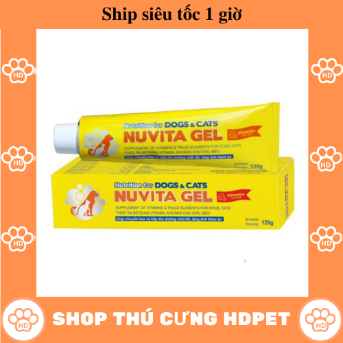 Gel dinh dưỡng Nuvita Gel 120g Thức ăn bổ sung vitamin, khoáng cho chó, mèo