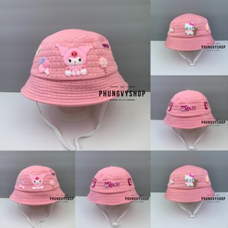 Bé 1- 2 Tuổi/Vđ 51cm_Mũ cụp bucket tai bèo vành gái trẻ em phungvyshop-nón / Bo nhỡ SỤP TRẦN /