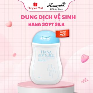 Dung Dịch Vệ Sinh Phụ Nữ Hana Soft Silk Hanayuki Chính Hãng Màu Xanh Giúp Khử Mùi Vùng Kín Cân Bằng pH 150g VS01