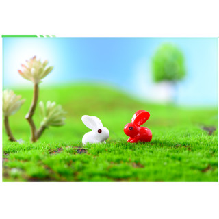 TT62 - thỏ màu mini trang trí tiểu cảnh sen đá, xương rồng, bonsai, cây để bàn