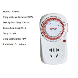 Ổ cắm hẹn giờ lập trình cơ Kerde TW-E05