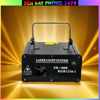 Đèn Laser 12 in 1 Cảm Biến Nhạc. Đèn Bay Phòng Với Hơn 1100 Hiệu Ứng 3D Dùng Cho Phòng Bay